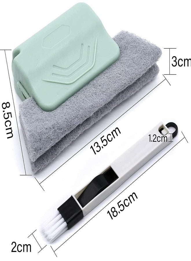 BRIGHTZONE Combo of Window Groove Frame Cleaning Brush and Dust Cleaning Brush for Window Slot Keyboard with Mini Dustpan Door Track Cleaning Brushes Dust Cleaner Tool for All Corners Edges and Gaps - Image 3